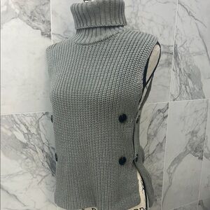 Zara Gray Cowl Turtleneck Sweater